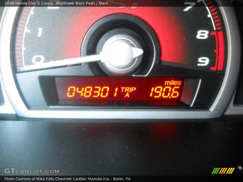 Nighthawk Black Pearl / Black 2008 Honda Civic Si Coupe