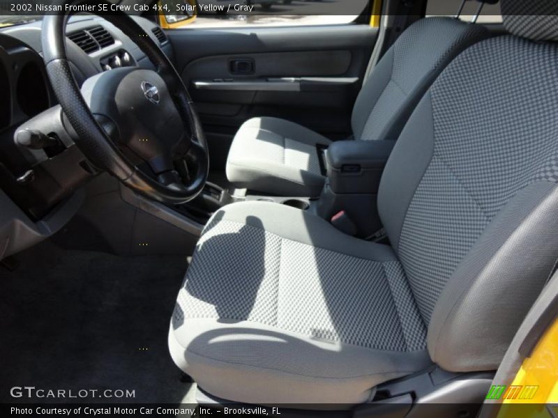 Solar Yellow / Gray 2002 Nissan Frontier SE Crew Cab 4x4