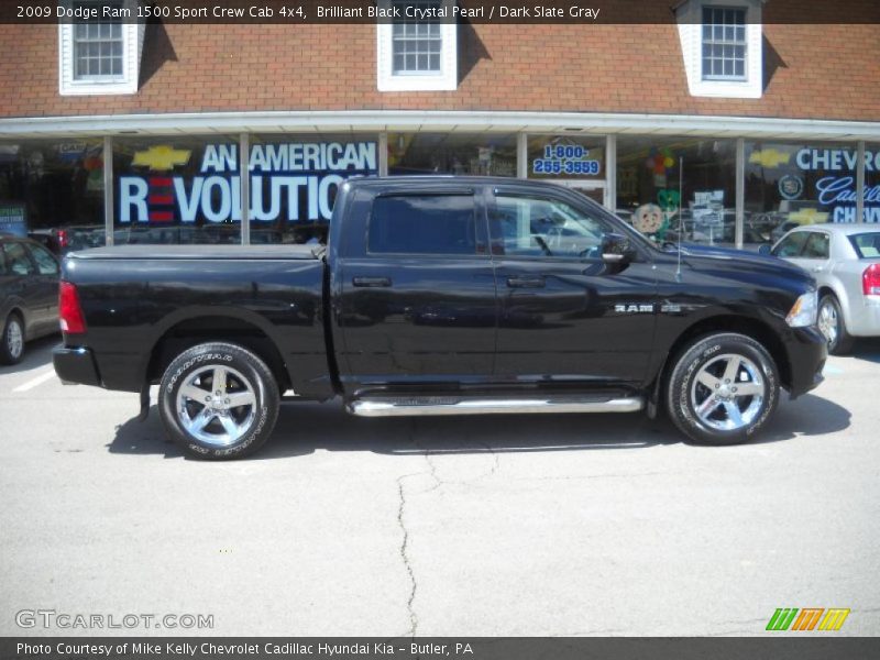 Brilliant Black Crystal Pearl / Dark Slate Gray 2009 Dodge Ram 1500 Sport Crew Cab 4x4