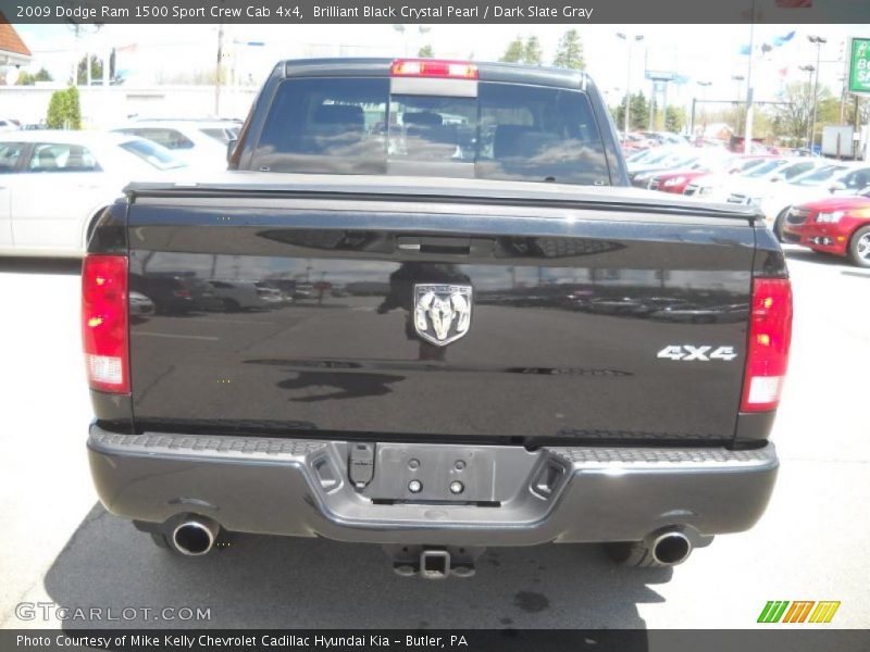 Brilliant Black Crystal Pearl / Dark Slate Gray 2009 Dodge Ram 1500 Sport Crew Cab 4x4