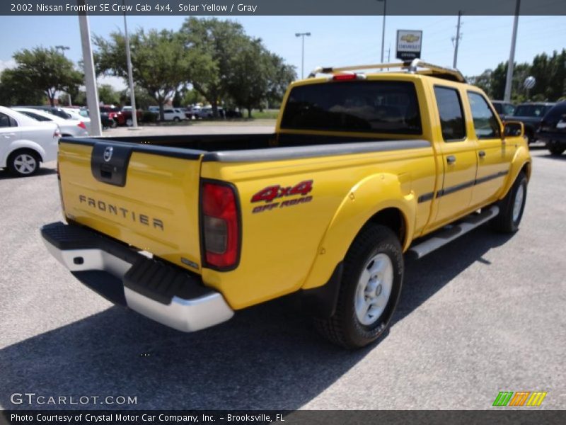 Solar Yellow / Gray 2002 Nissan Frontier SE Crew Cab 4x4