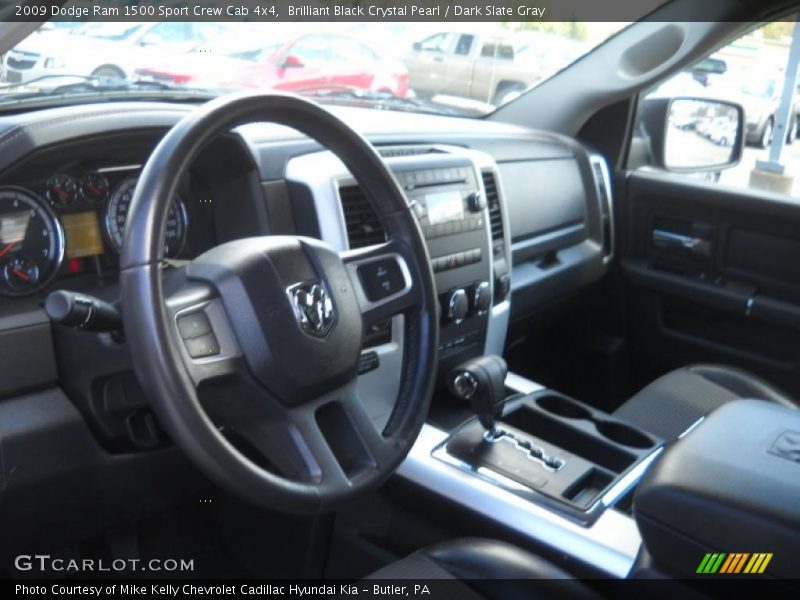 Brilliant Black Crystal Pearl / Dark Slate Gray 2009 Dodge Ram 1500 Sport Crew Cab 4x4