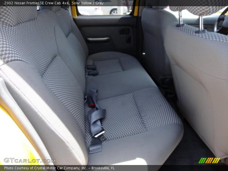 Solar Yellow / Gray 2002 Nissan Frontier SE Crew Cab 4x4
