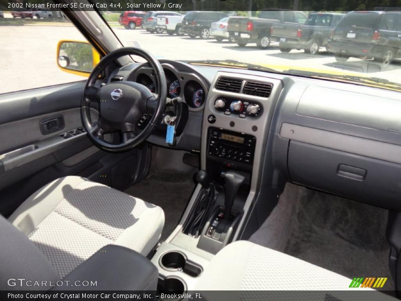 Solar Yellow / Gray 2002 Nissan Frontier SE Crew Cab 4x4