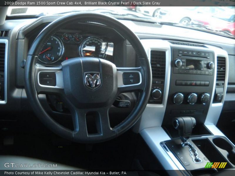 Brilliant Black Crystal Pearl / Dark Slate Gray 2009 Dodge Ram 1500 Sport Crew Cab 4x4