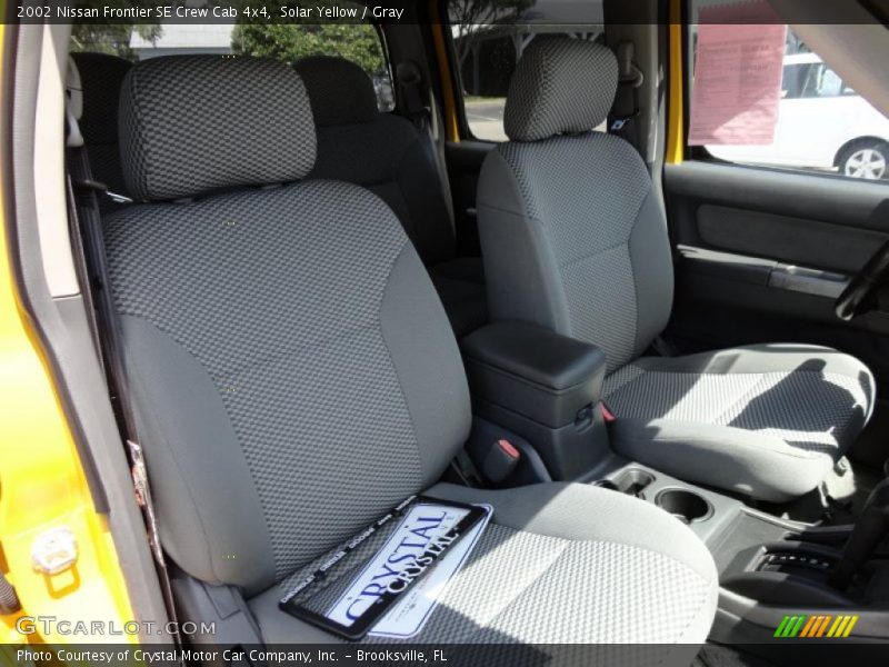 Solar Yellow / Gray 2002 Nissan Frontier SE Crew Cab 4x4