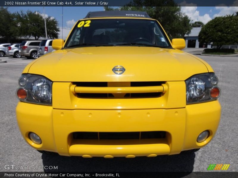 Solar Yellow / Gray 2002 Nissan Frontier SE Crew Cab 4x4