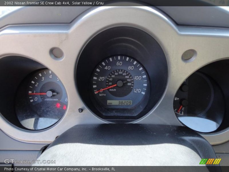 Solar Yellow / Gray 2002 Nissan Frontier SE Crew Cab 4x4