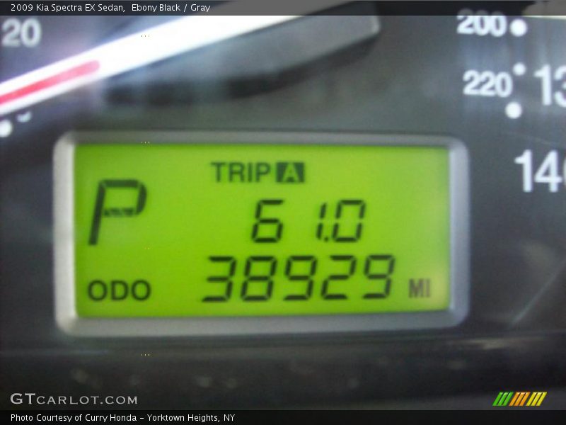 Ebony Black / Gray 2009 Kia Spectra EX Sedan