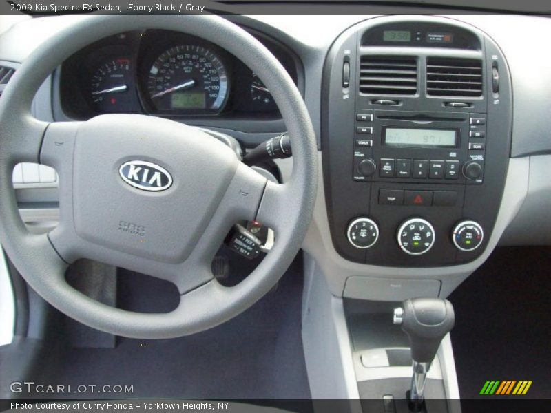 Ebony Black / Gray 2009 Kia Spectra EX Sedan