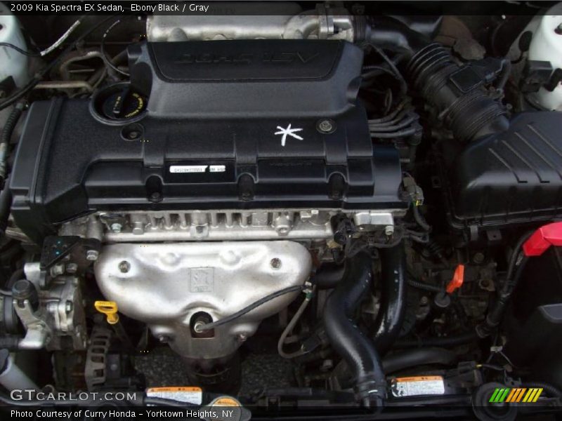 Ebony Black / Gray 2009 Kia Spectra EX Sedan