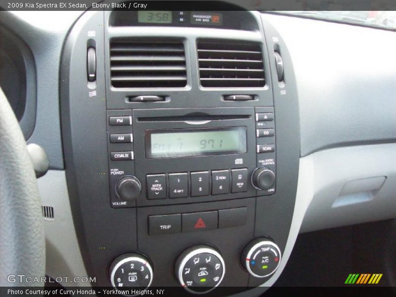 Ebony Black / Gray 2009 Kia Spectra EX Sedan