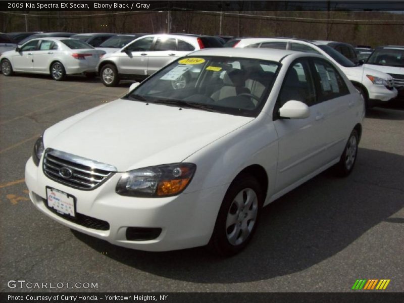 Ebony Black / Gray 2009 Kia Spectra EX Sedan