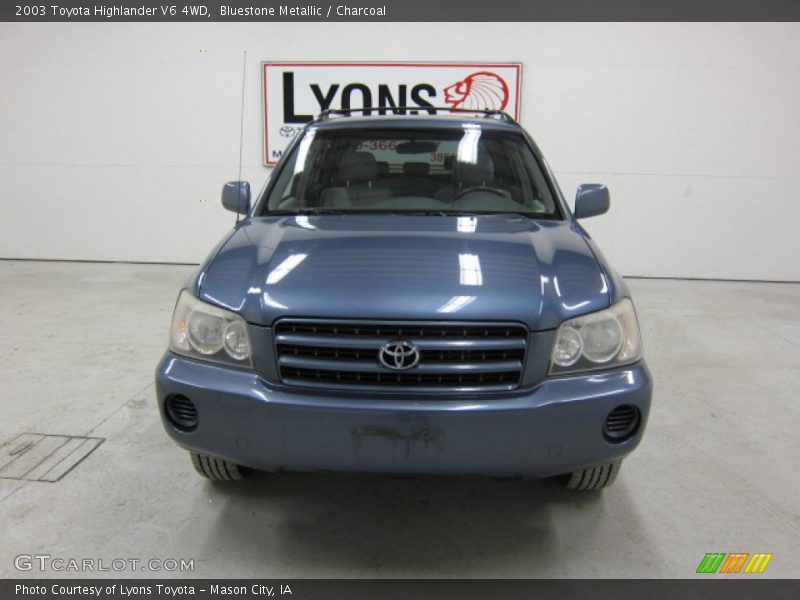Bluestone Metallic / Charcoal 2003 Toyota Highlander V6 4WD