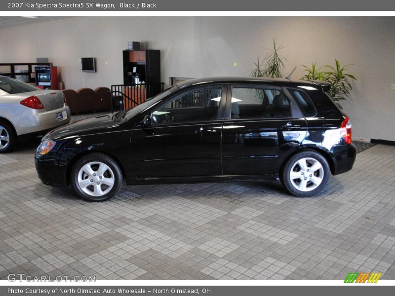 Black / Black 2007 Kia Spectra Spectra5 SX Wagon