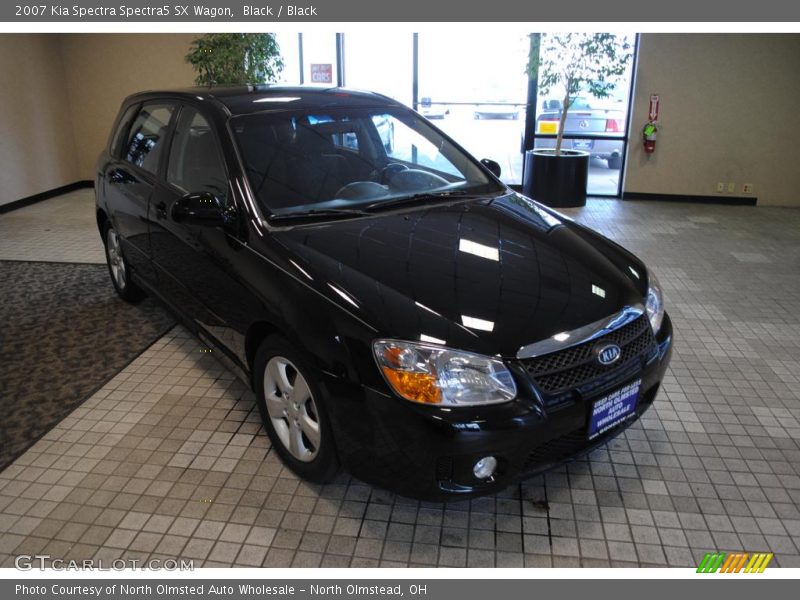 Black / Black 2007 Kia Spectra Spectra5 SX Wagon