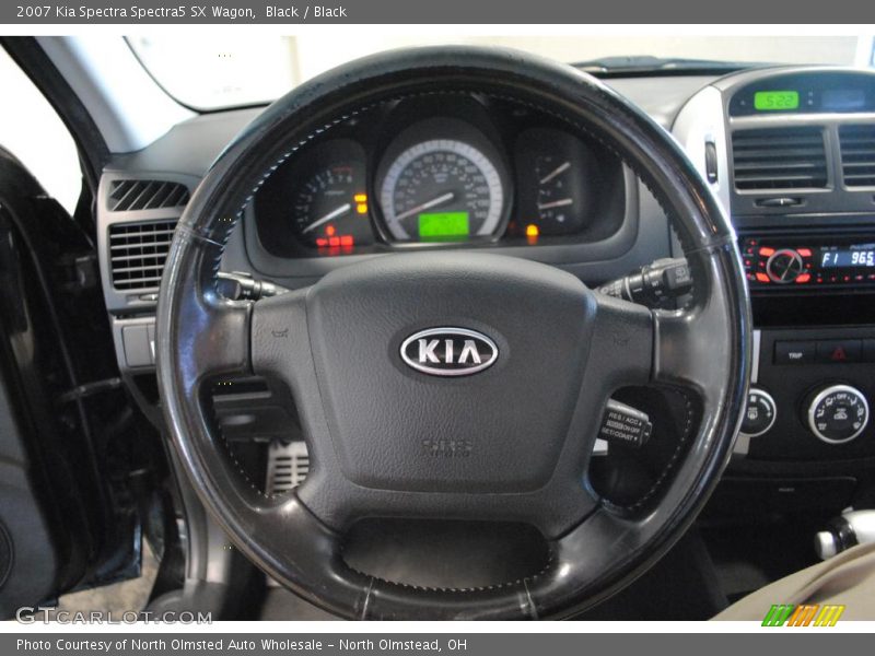 Black / Black 2007 Kia Spectra Spectra5 SX Wagon