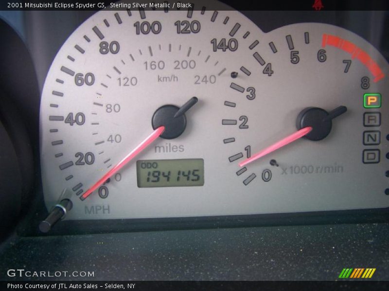 Sterling Silver Metallic / Black 2001 Mitsubishi Eclipse Spyder GS