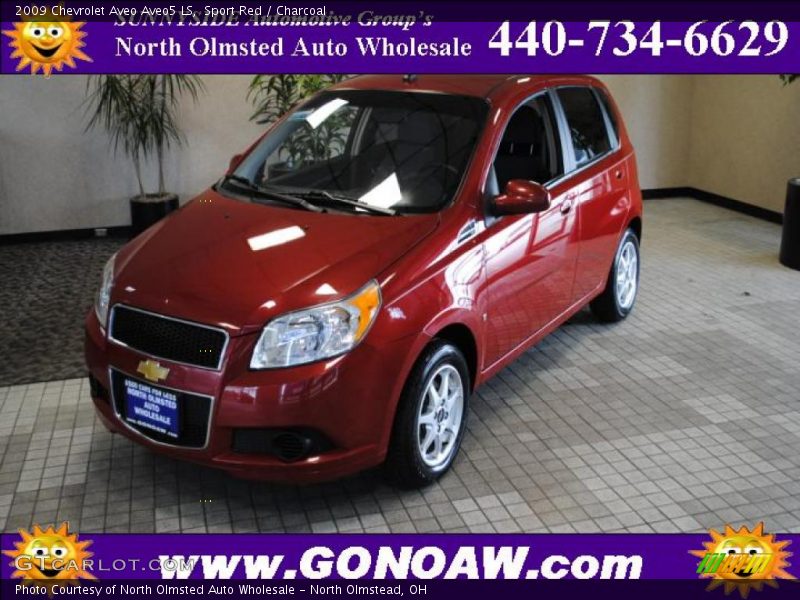 Sport Red / Charcoal 2009 Chevrolet Aveo Aveo5 LS