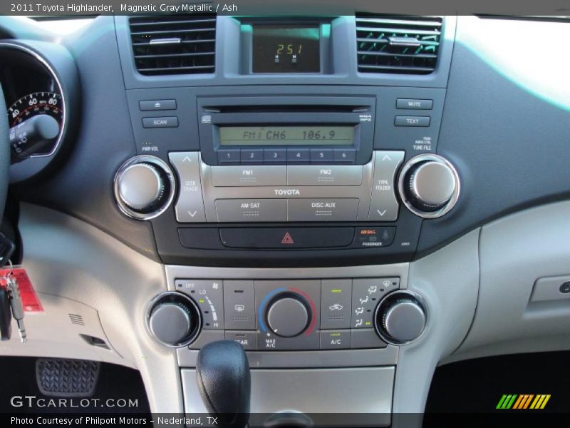 Controls of 2011 Highlander 