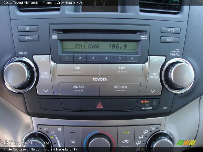 Controls of 2011 Highlander 
