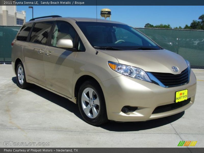 Sandy Beach Metallic / Bisque 2011 Toyota Sienna LE