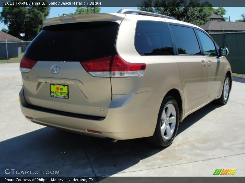 Sandy Beach Metallic / Bisque 2011 Toyota Sienna LE