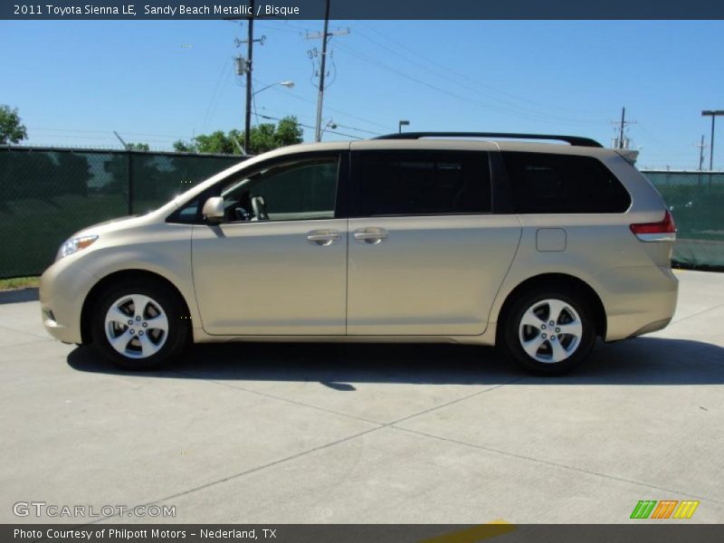 Sandy Beach Metallic / Bisque 2011 Toyota Sienna LE