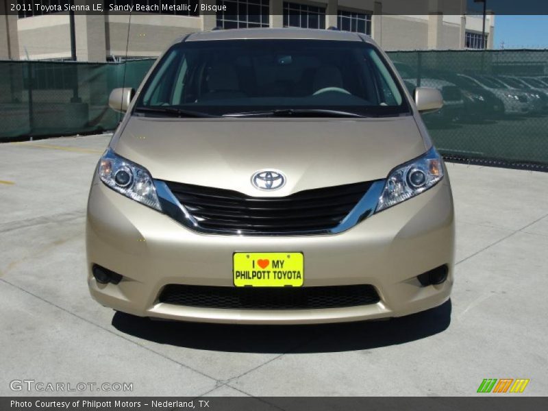 Sandy Beach Metallic / Bisque 2011 Toyota Sienna LE