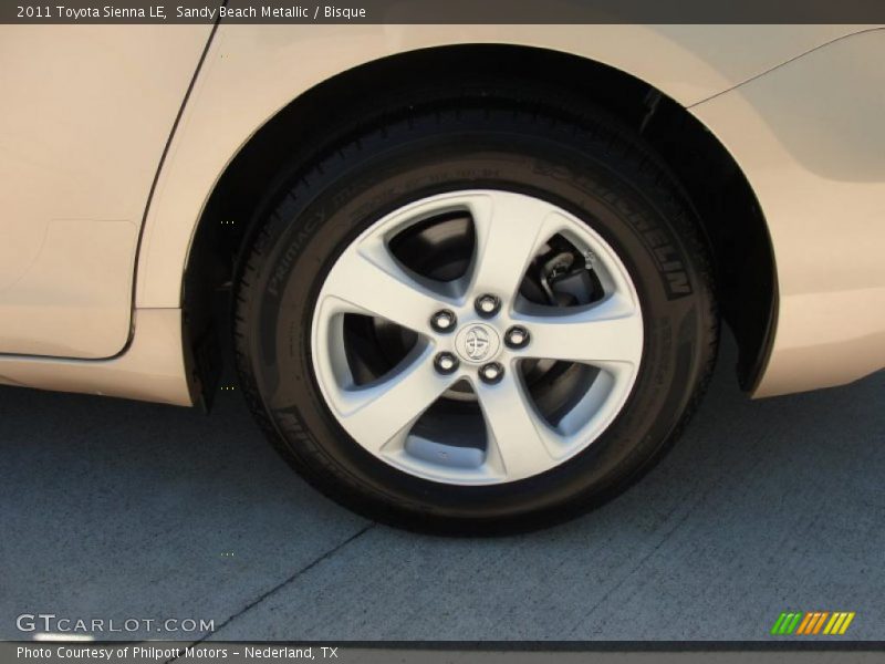 Sandy Beach Metallic / Bisque 2011 Toyota Sienna LE