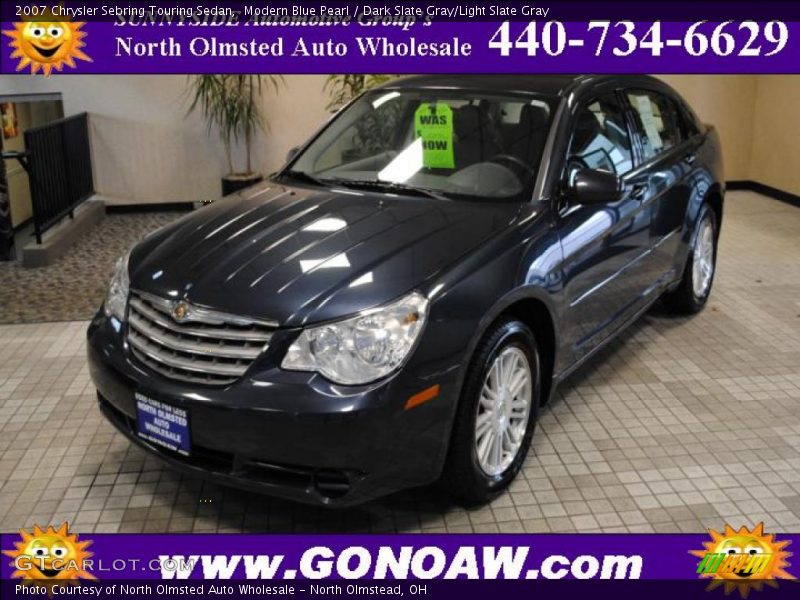 Modern Blue Pearl / Dark Slate Gray/Light Slate Gray 2007 Chrysler Sebring Touring Sedan