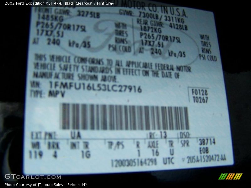 Black Clearcoat / Flint Grey 2003 Ford Expedition XLT 4x4
