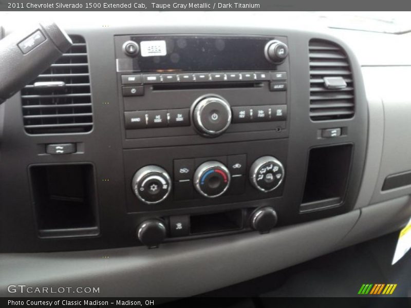 Taupe Gray Metallic / Dark Titanium 2011 Chevrolet Silverado 1500 Extended Cab