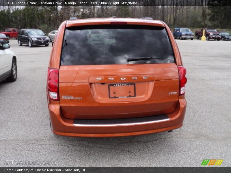 Mango Tango Pearl / Black/Light Graystone 2011 Dodge Grand Caravan Crew