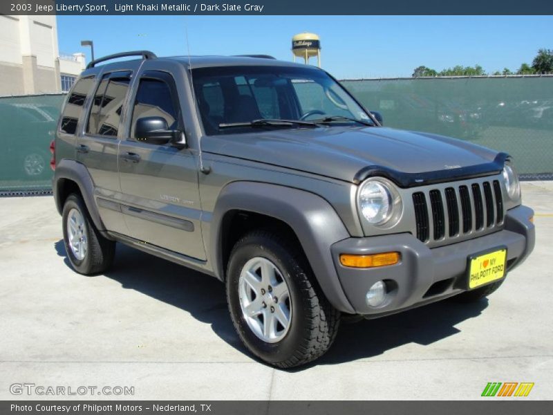 Light Khaki Metallic / Dark Slate Gray 2003 Jeep Liberty Sport