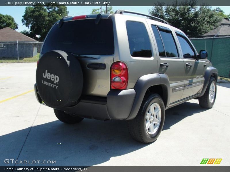 Light Khaki Metallic / Dark Slate Gray 2003 Jeep Liberty Sport