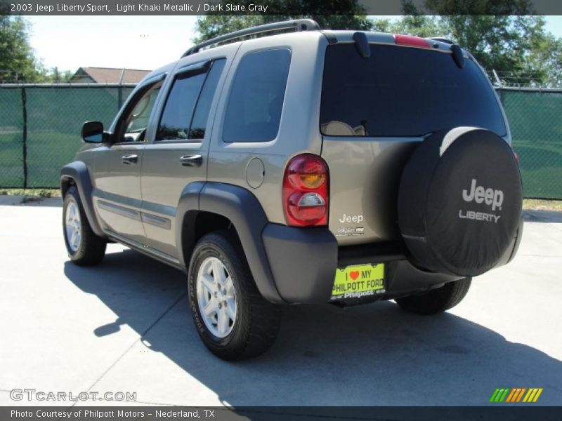Light Khaki Metallic / Dark Slate Gray 2003 Jeep Liberty Sport
