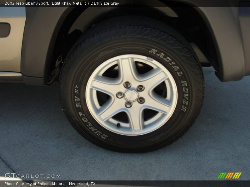 Light Khaki Metallic / Dark Slate Gray 2003 Jeep Liberty Sport