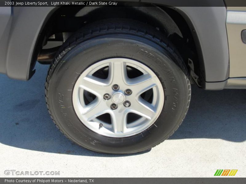 Light Khaki Metallic / Dark Slate Gray 2003 Jeep Liberty Sport