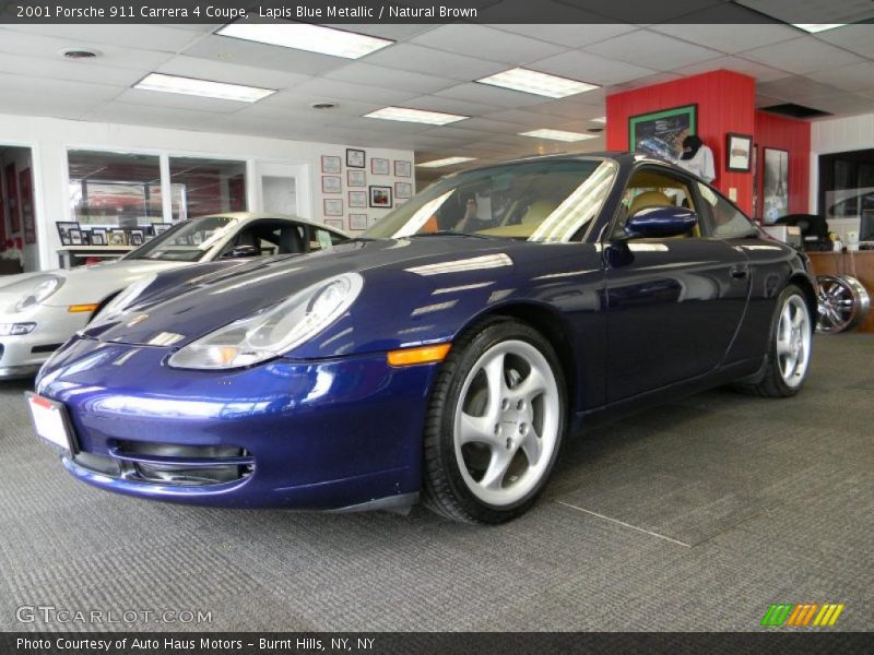 Lapis Blue Metallic / Natural Brown 2001 Porsche 911 Carrera 4 Coupe