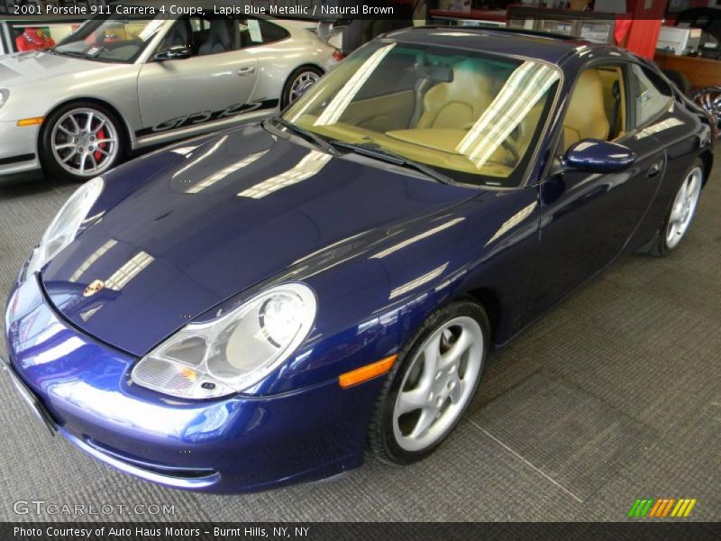 Lapis Blue Metallic / Natural Brown 2001 Porsche 911 Carrera 4 Coupe