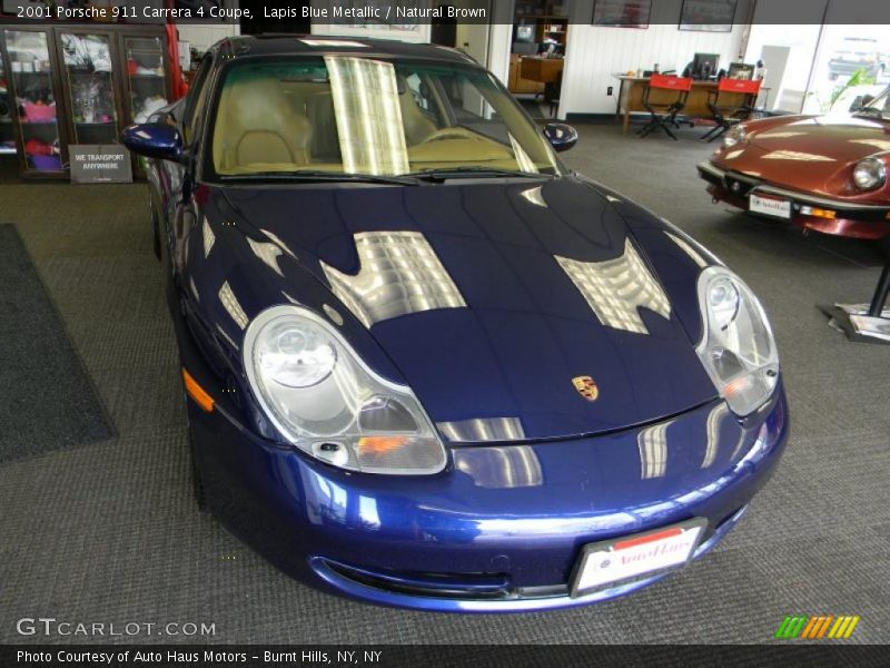 Lapis Blue Metallic / Natural Brown 2001 Porsche 911 Carrera 4 Coupe