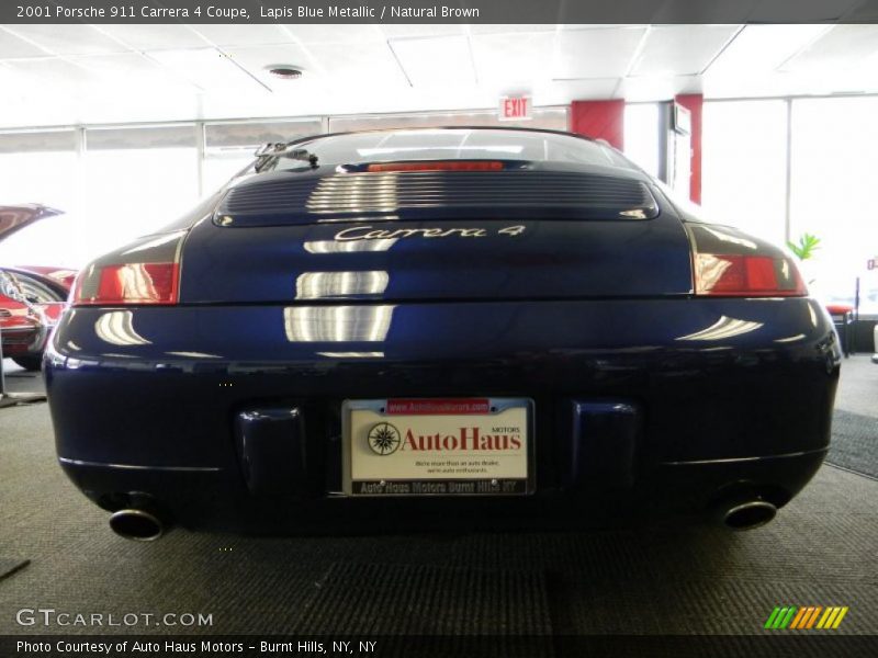 Lapis Blue Metallic / Natural Brown 2001 Porsche 911 Carrera 4 Coupe