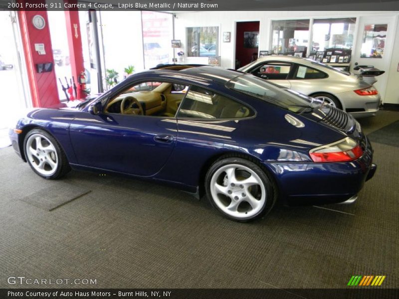 Lapis Blue Metallic / Natural Brown 2001 Porsche 911 Carrera 4 Coupe