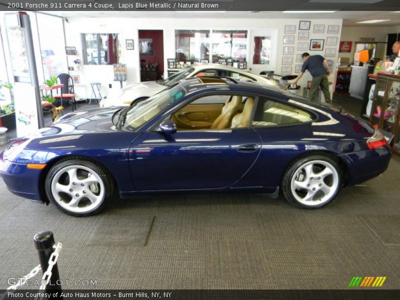 Lapis Blue Metallic / Natural Brown 2001 Porsche 911 Carrera 4 Coupe