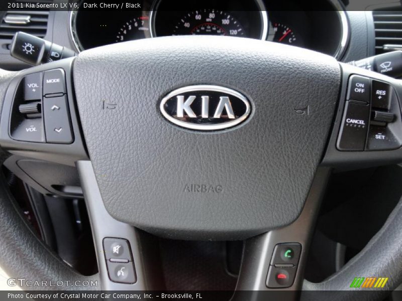 Dark Cherry / Black 2011 Kia Sorento LX V6