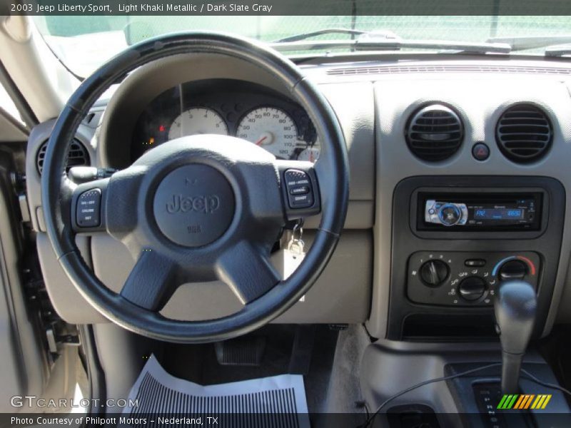 Light Khaki Metallic / Dark Slate Gray 2003 Jeep Liberty Sport