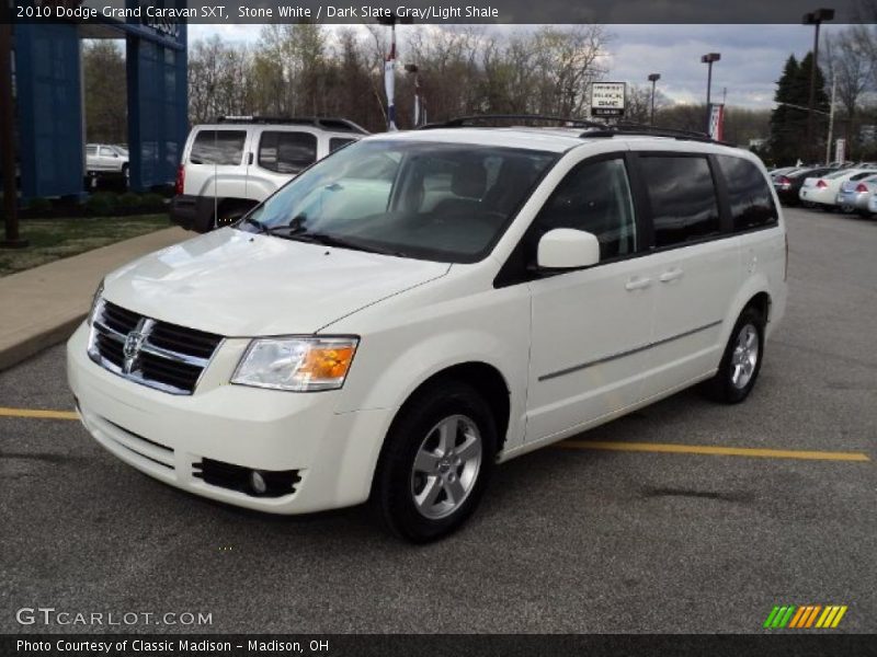 Stone White / Dark Slate Gray/Light Shale 2010 Dodge Grand Caravan SXT