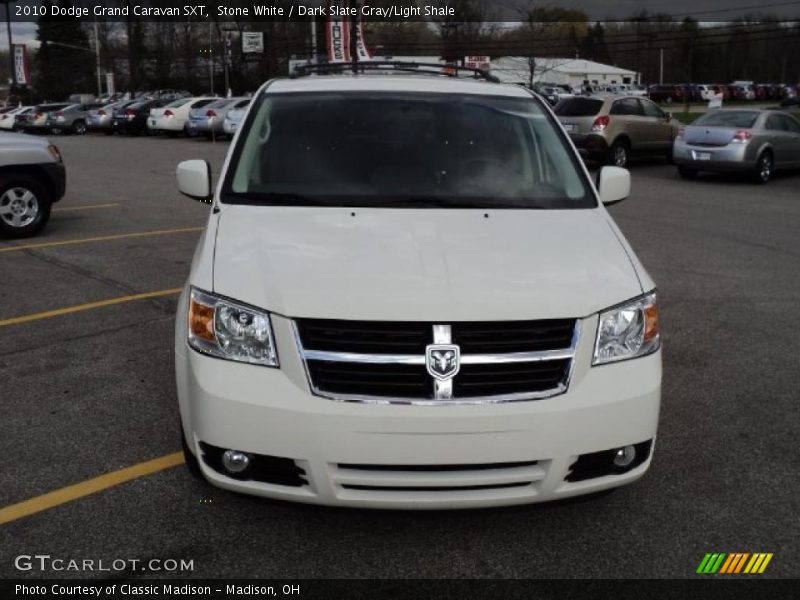 Stone White / Dark Slate Gray/Light Shale 2010 Dodge Grand Caravan SXT