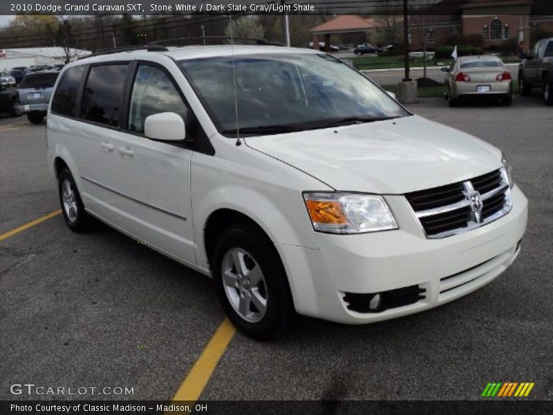Stone White / Dark Slate Gray/Light Shale 2010 Dodge Grand Caravan SXT